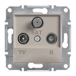 Розетка TV-R-SAT оконечная (1 dB) бронза ASFORA Schneider Electric